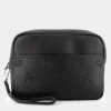 ALL OVER PRINT EMBOSS ZIP POUCH- PICCOLA PELLETTERIA NERO 12066-0GK