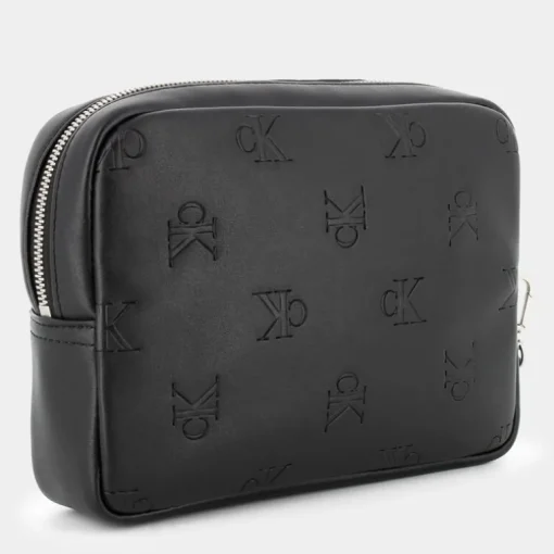 ALL OVER PRINT EMBOSS ZIP POUCH- PICCOLA PELLETTERIA NERO 12066-0GK