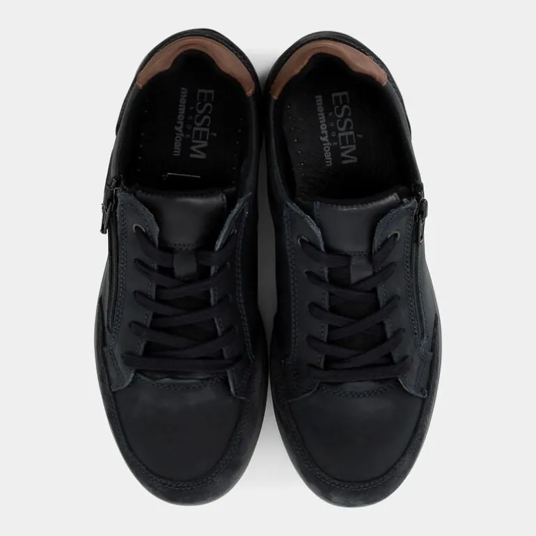 BERRY- SNEAKERS BLU SCURO/COGNAC IM-I24U-08
