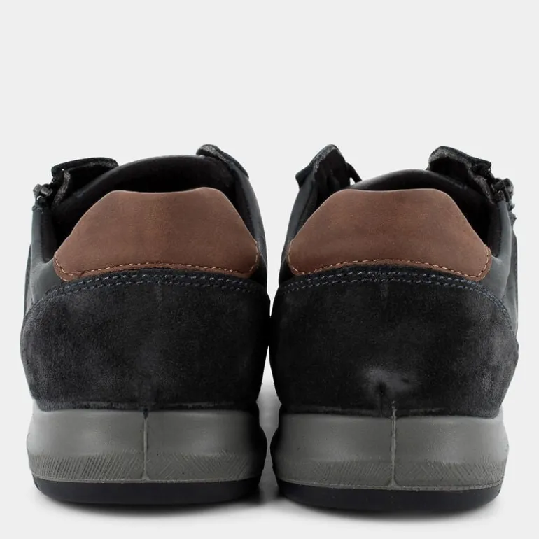 BERRY- SNEAKERS BLU SCURO/COGNAC IM-I24U-08
