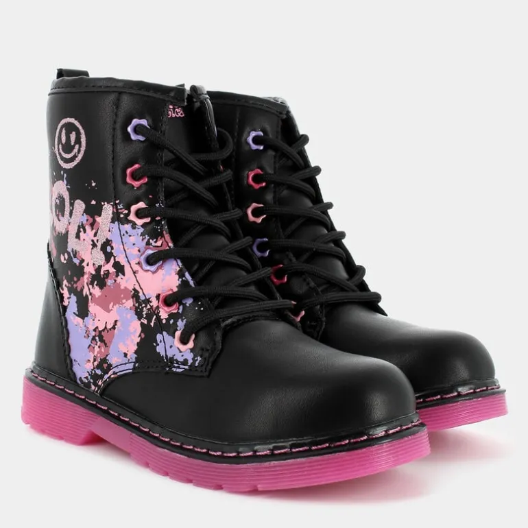 BP- SCARPONCINI E STIVALETTI NERO ROSA ES-I24B-01