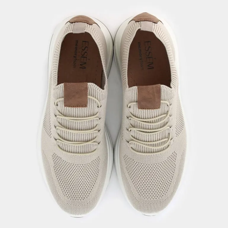 BP- SNEAKERS BEIGE CHIARO/COGNAC IM-E25U-09