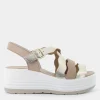 CLEA- SANDALI PLATINO/BEIGE 7667100