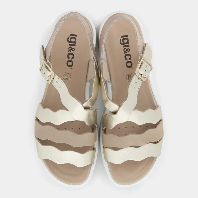 CLEA- SANDALI PLATINO/BEIGE 7667100