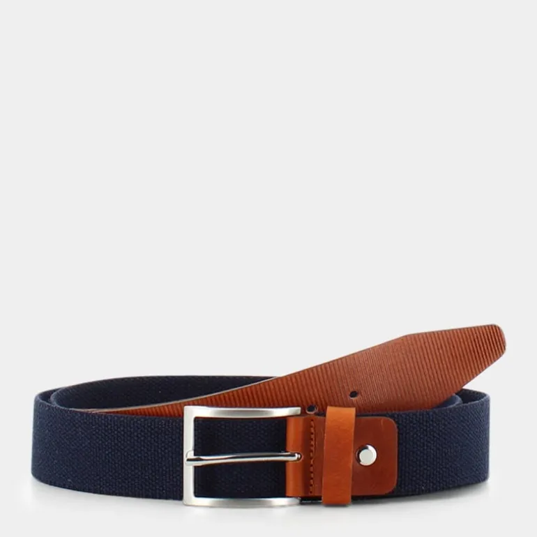 ELASTIC- CINTURE BLU/CUOIO CB-E25-200