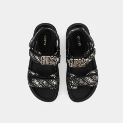 FAL03- SANDALI NERO/PLATINO FL6FBS