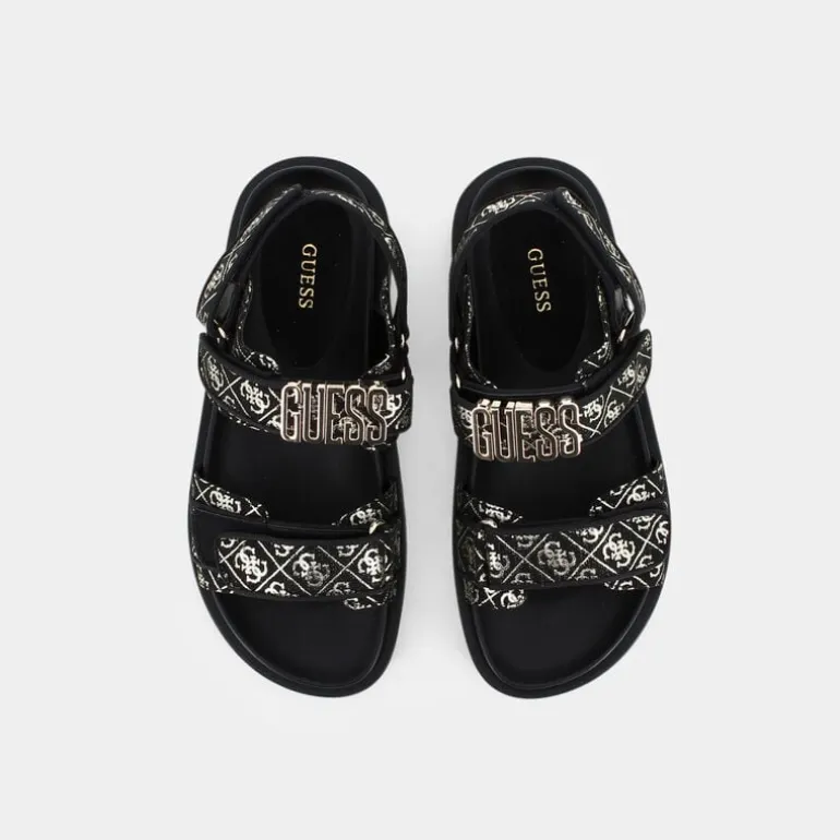 FAL03- SANDALI NERO/PLATINO FL6FBS