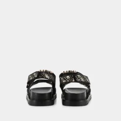 FAL03- SANDALI NERO/PLATINO FL6FBS