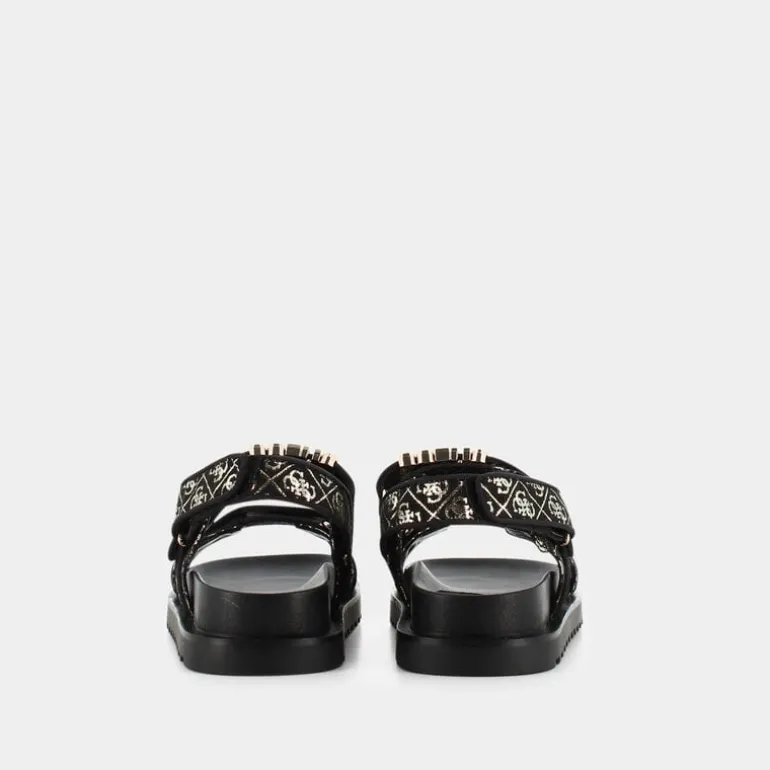 FAL03- SANDALI NERO/PLATINO FL6FBS