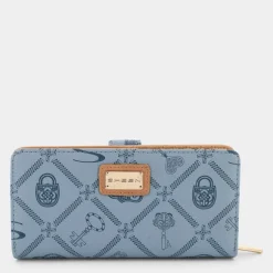 FOREVER- PICCOLA PELLETTERIA CELESTE-CREMA LJ-E24-100