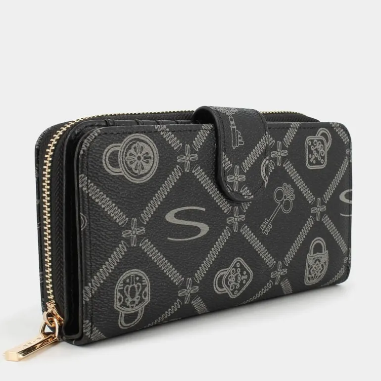 FOREVER- PICCOLA PELLETTERIA NERO-NERO LJ-E25-11