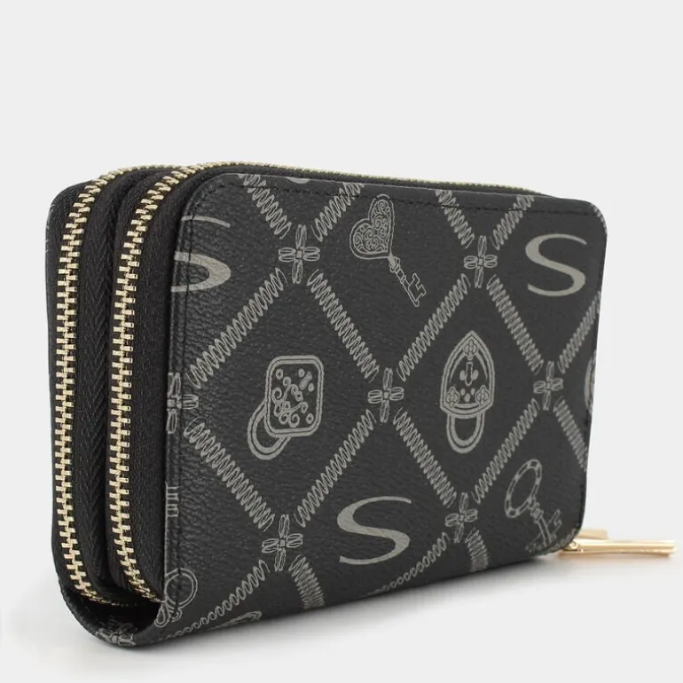 FOREVER- PICCOLA PELLETTERIA NERO-NERO LJ-E25-12