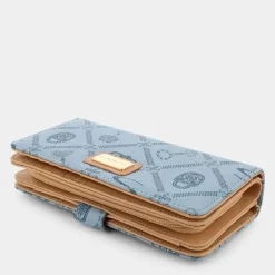 FOREVER- PICCOLA PELLETTERIA CELESTE-CREMA LJ-E24-100