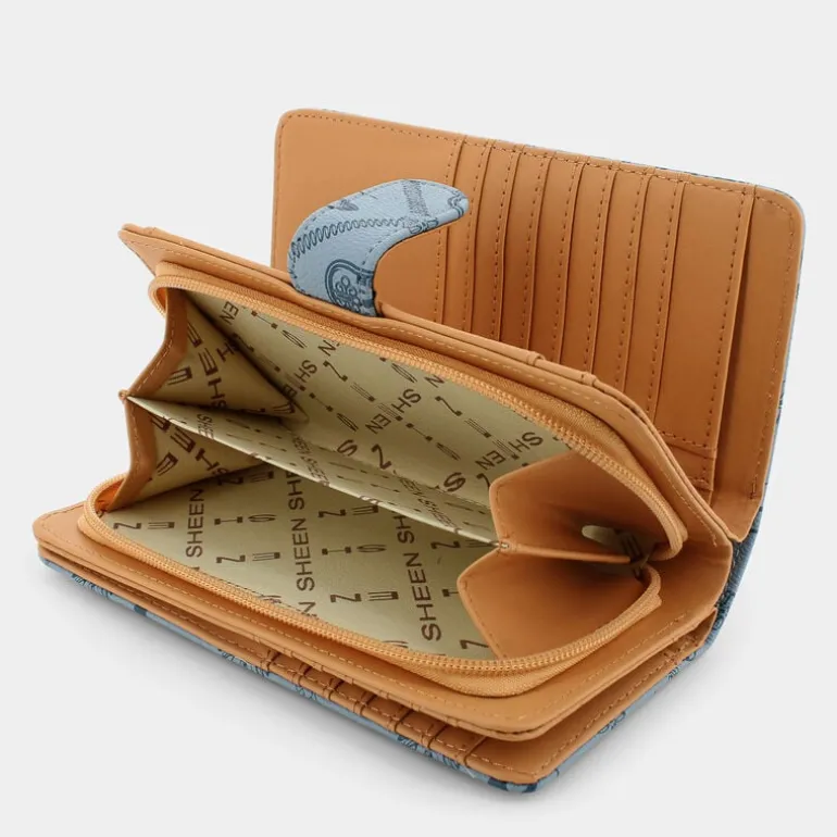 FOREVER- PICCOLA PELLETTERIA CELESTE-CREMA LJ-E24-100