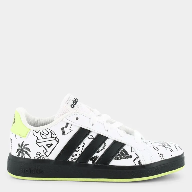 GRAND COURT 2.0 K- SPORTIVE white/core black/pulse lime IG4853