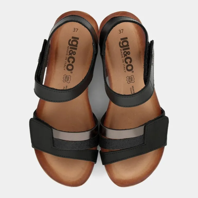 LAURITA- SANDALI NERO/ANTRACITE 7699500