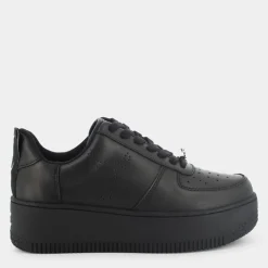 LEATHER- SNEAKERS NERO RACERR