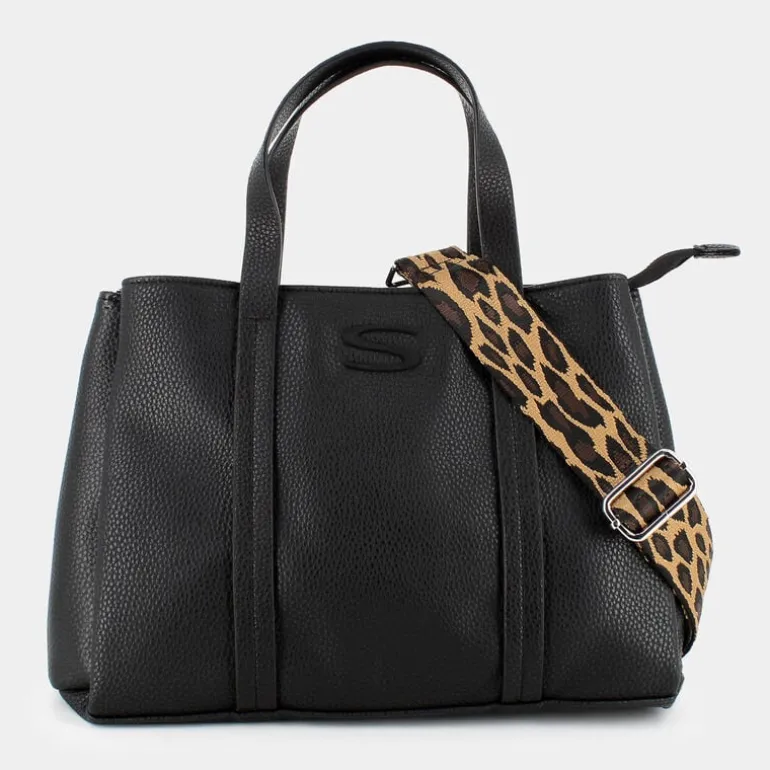 LEOPARD- BORSE NERO JI-I24-16