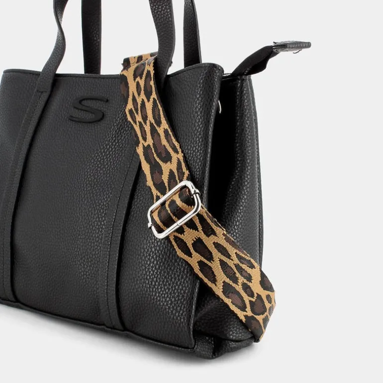 LEOPARD- BORSE NERO JI-I24-16