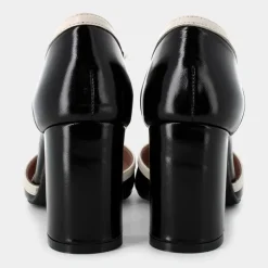 NAPLAK- DECOLLET&Egrave; NERO/CREMA CC-I24D-05