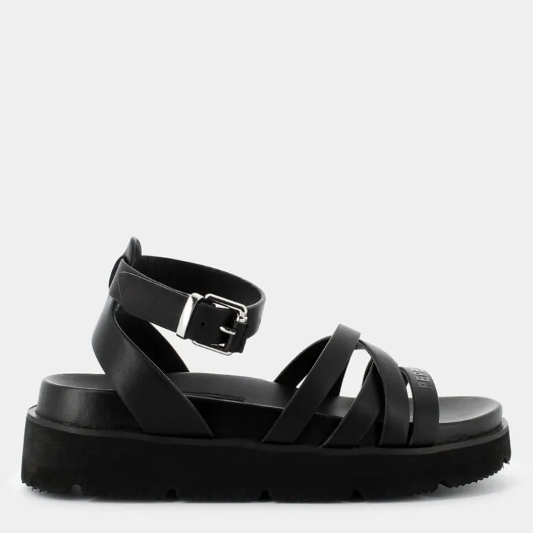 POLA CROSS- SANDALI NERO PLS90661