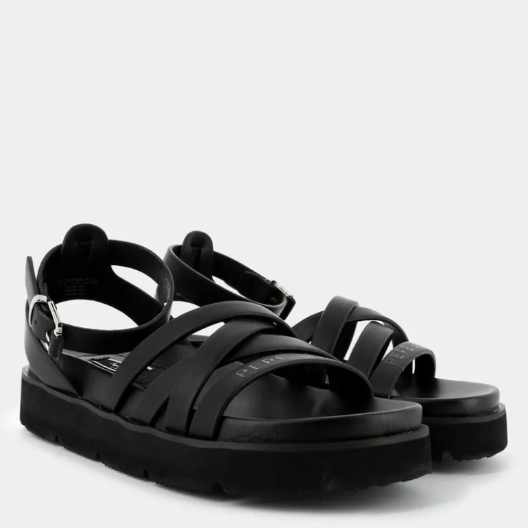 POLA CROSS- SANDALI NERO PLS90661