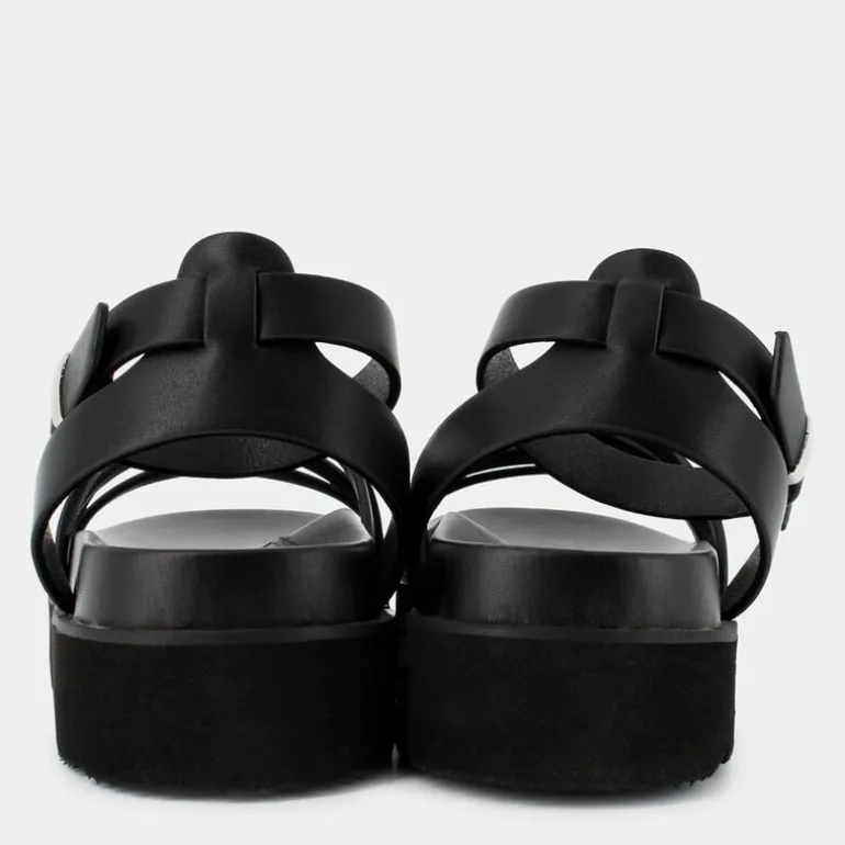 POLA CROSS- SANDALI NERO PLS90661