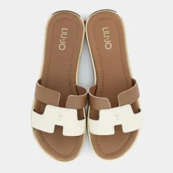 SALLY 716- SANDALI NUT-WHITE 4A4711EX247S3218