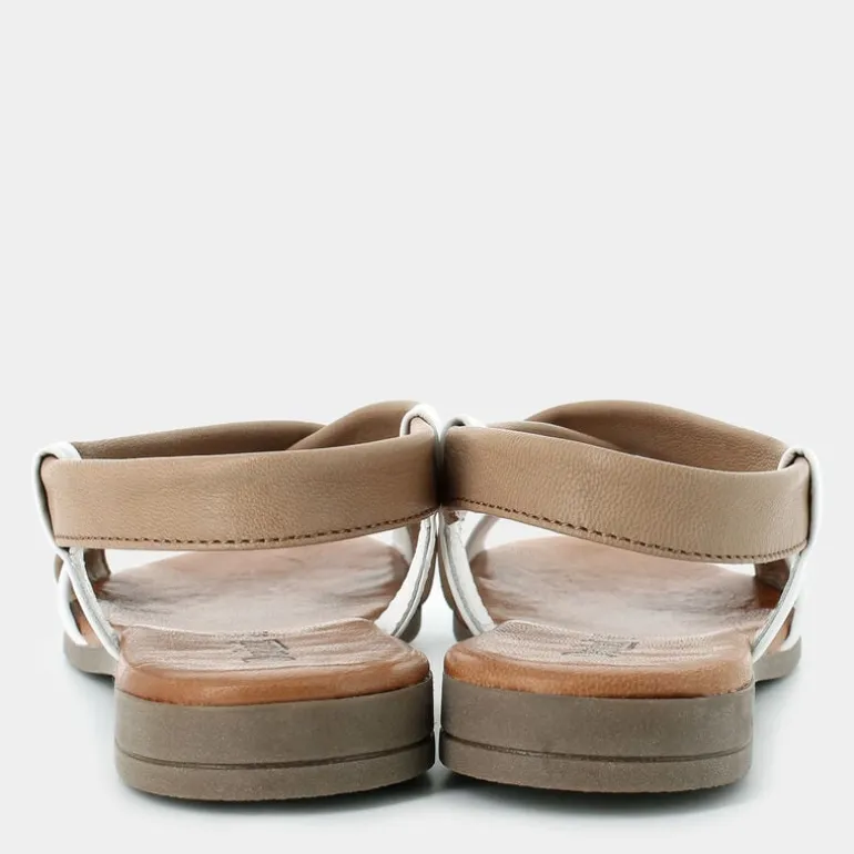 SANDALI BIANCO/NOCCIO MA-E24D-03