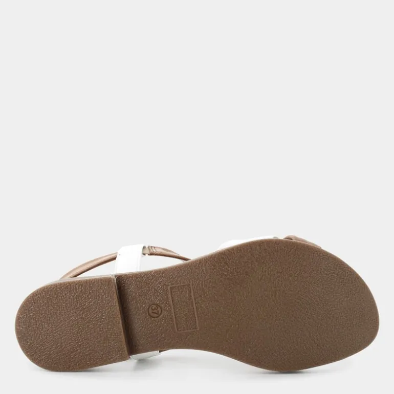 SANDALI BIANCO/NOCCIO MA-E24D-03