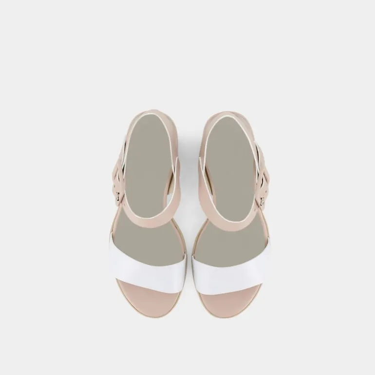 SANDALI BIANCO/NUDE E218654D