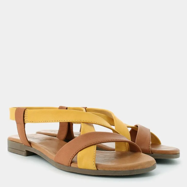 SANDALI GIALLO/BRANDY MA-E24D-03