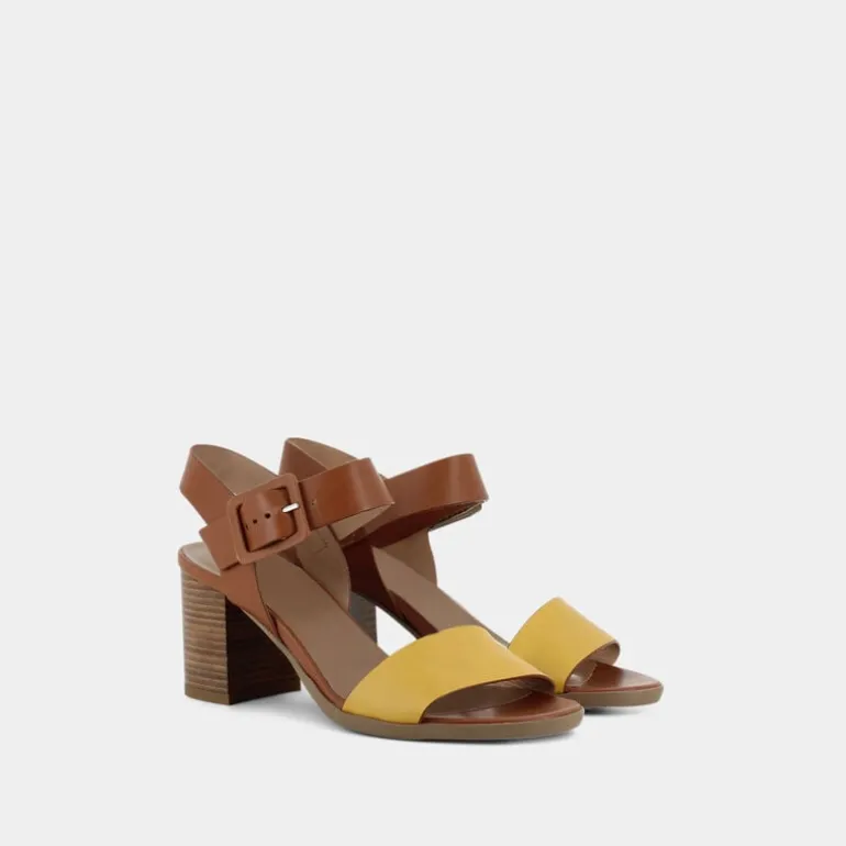 SANDALI GIALLO/CUOIO E218654D