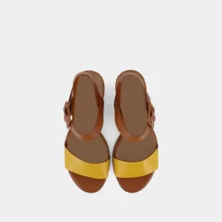 SANDALI GIALLO/CUOIO E218654D