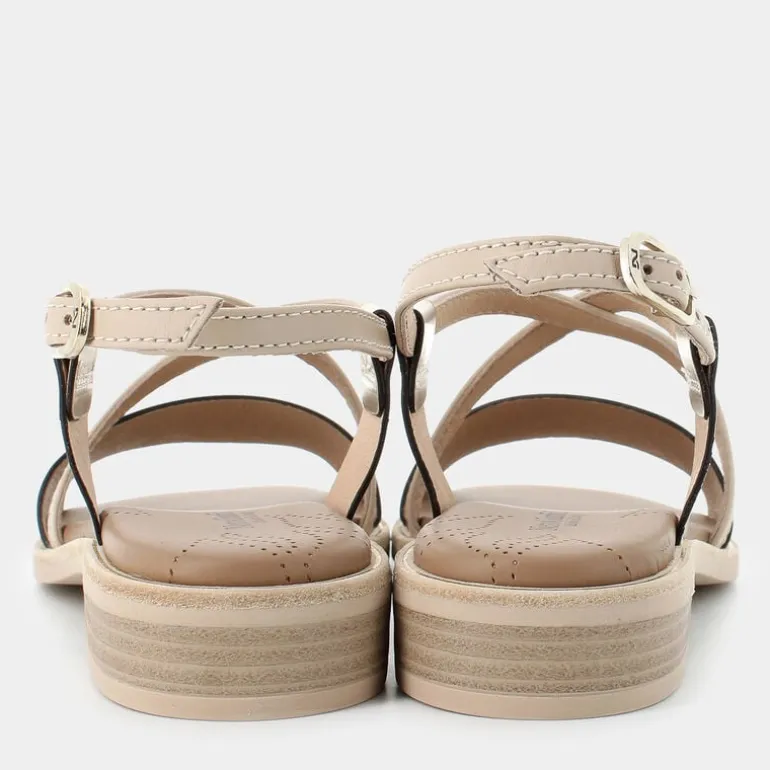 SANDALI MARRONE/PLATINO E410462D