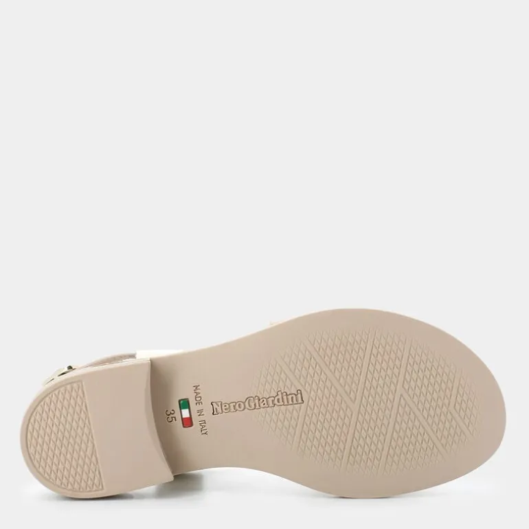 SANDALI MARRONE/PLATINO E410462D