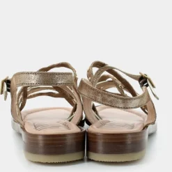 SANDALI TABACCO/PLATINO OL-E25D-01