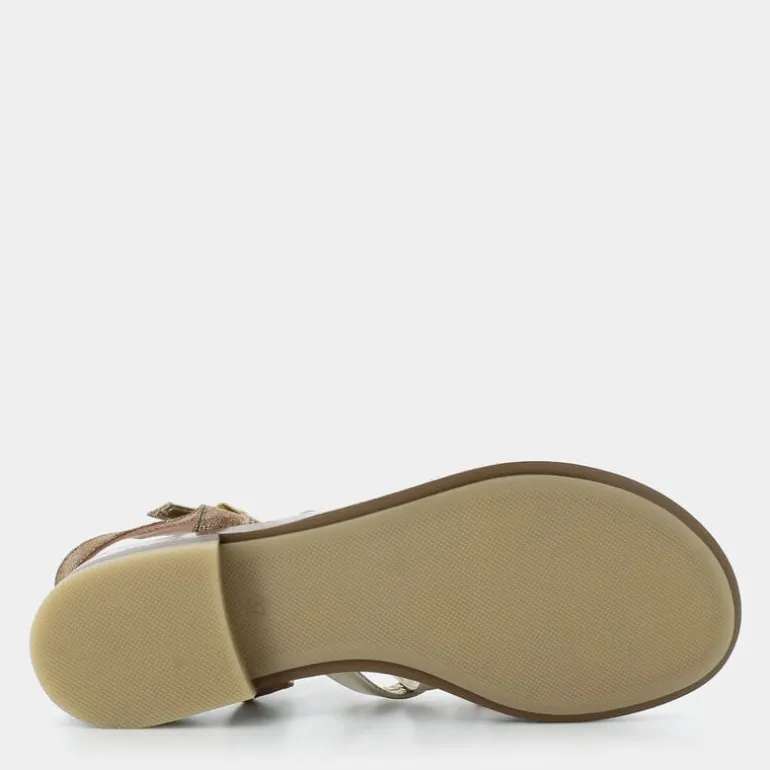 SANDALI TABACCO/PLATINO OL-E25D-01