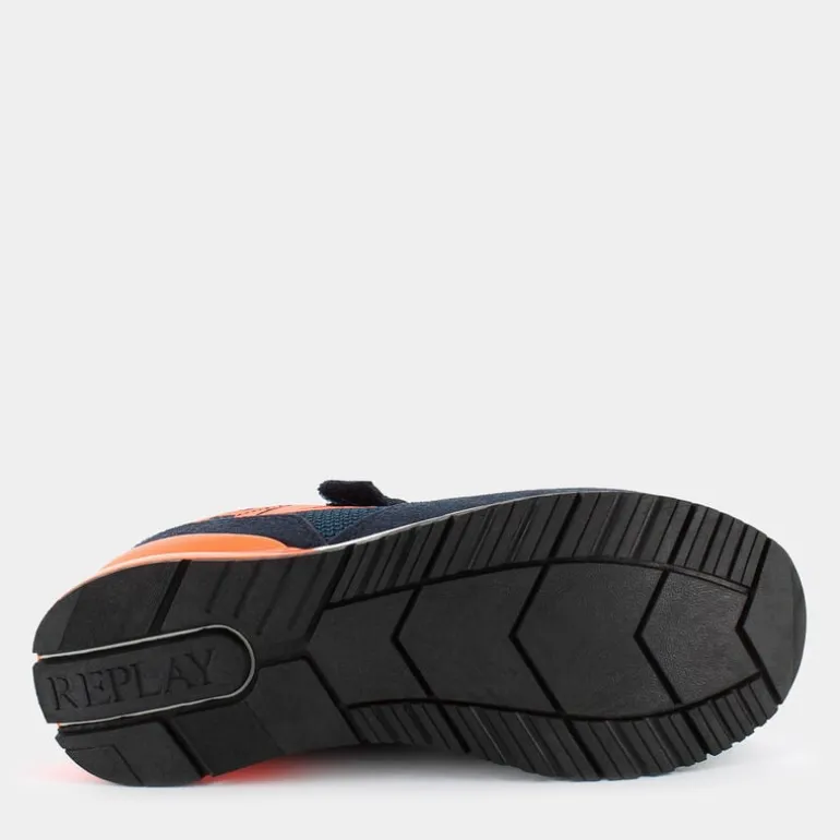 SHOOT JR - 8- SNEAKERS BLU ARANCIONE JS290023L