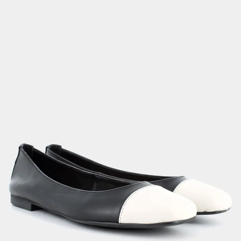 SIMONA- BALLERINA NERO/TAN GI-E25D-01