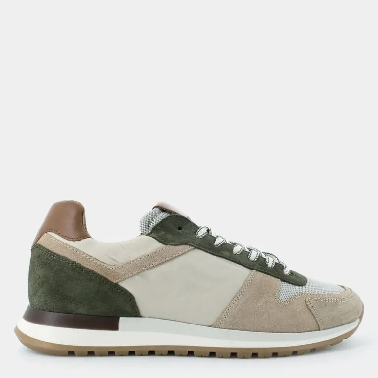 SNEAKERS BEIGE+MARRONE+VERDE AC-E25U-11