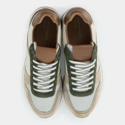 SNEAKERS BEIGE+MARRONE+VERDE AC-E25U-11