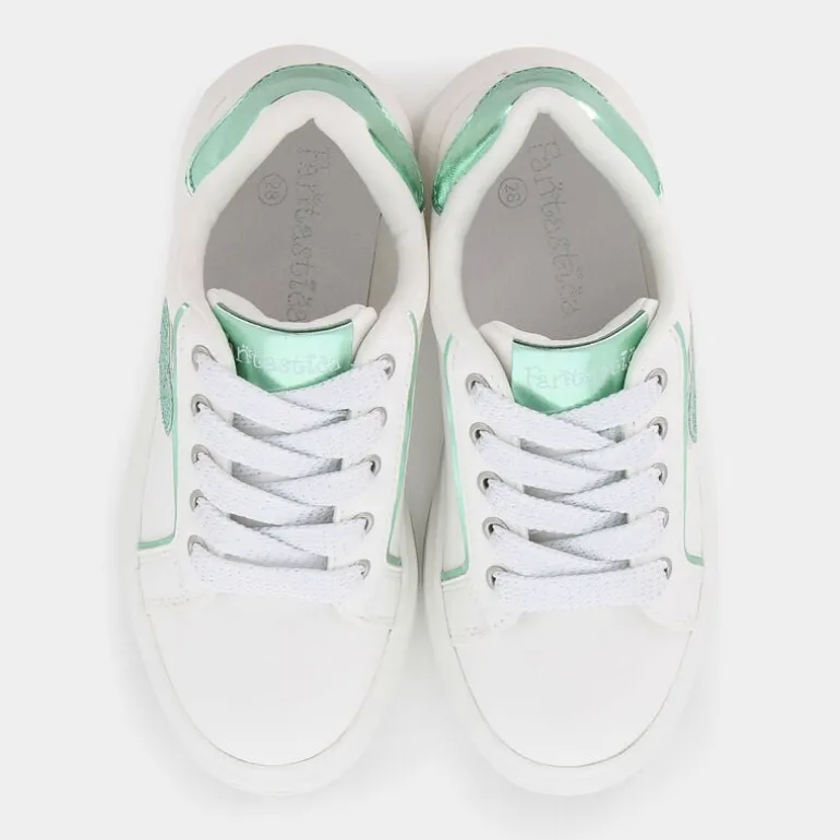 SNEAKERS BIANCO VERDE SM-E25B-06