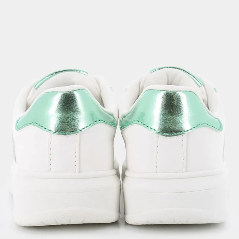 SNEAKERS BIANCO VERDE SM-E25B-06