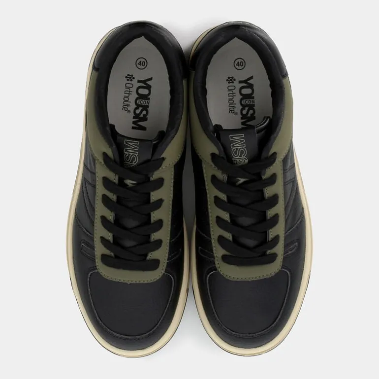 SNEAKERS NERO/VERDE OLIVA HZ-I24U-03