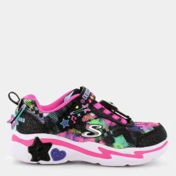 SNUGGLE SNEAKS - SKECH SQUAD- SPORTIVE BLACK SPARKLE/MULTI 302214L