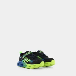 THERMO-FLASH- SPORTIVE Black Synthetic / Mesh / Blue & Lime Trim 400103L