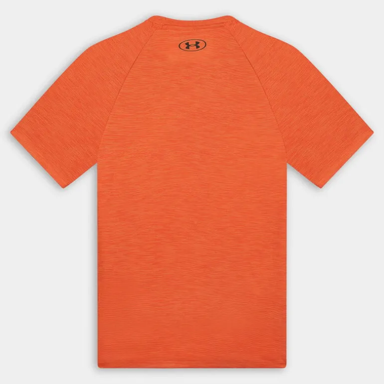 UA TECH TEXTURED SS- T-SHIRT FIRE/ARES RED 1382796