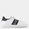 XK346- SNEAKERS WHITE+BLACK+GOLD X8X102.