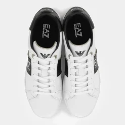 XK346- SNEAKERS WHITE+BLACK+GOLD X8X102.